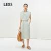 LESS 2025 Summer Shirt Collar X-Line Dress
