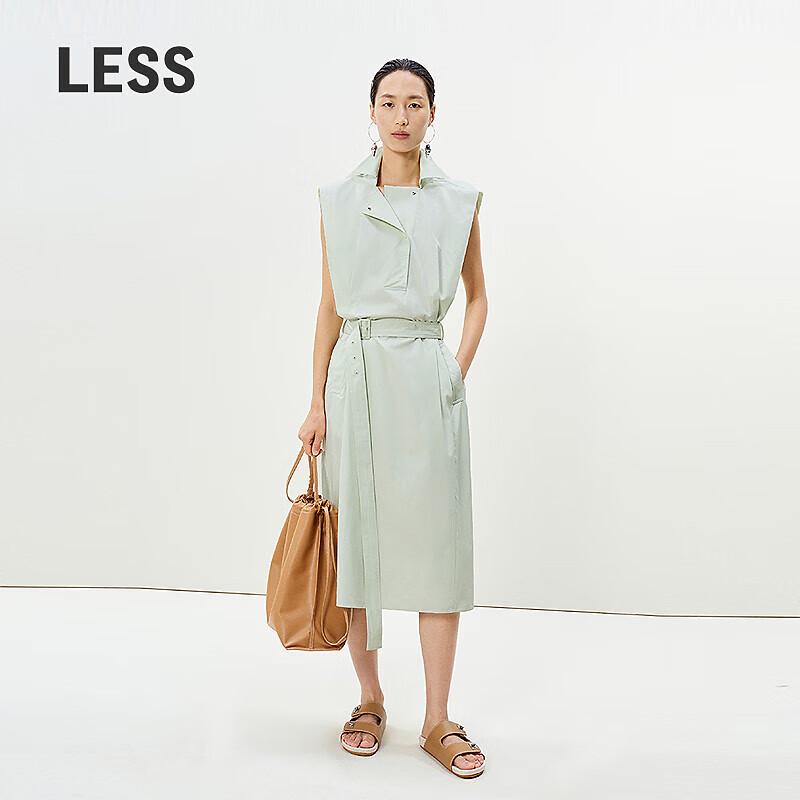 

LESS 2025 Summer Shirt Collar X-Line Dress L