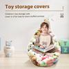 Przezroczysty Pokrowiec na Puf do Siedzenia z Wypełnieniem dla Pluszaków 150L Przechowywanie i Organizacja Pluszowych Zabawek Wodoodporny Pokrowiec na Puf z PVC do Wypełnienia