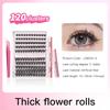 Life Girls 3D Volume False Eyelash Kit – Fluffy & Natural Cluster Lashes, DIY Individual Lash Extensions, Hot Melt Glue Applicator Set