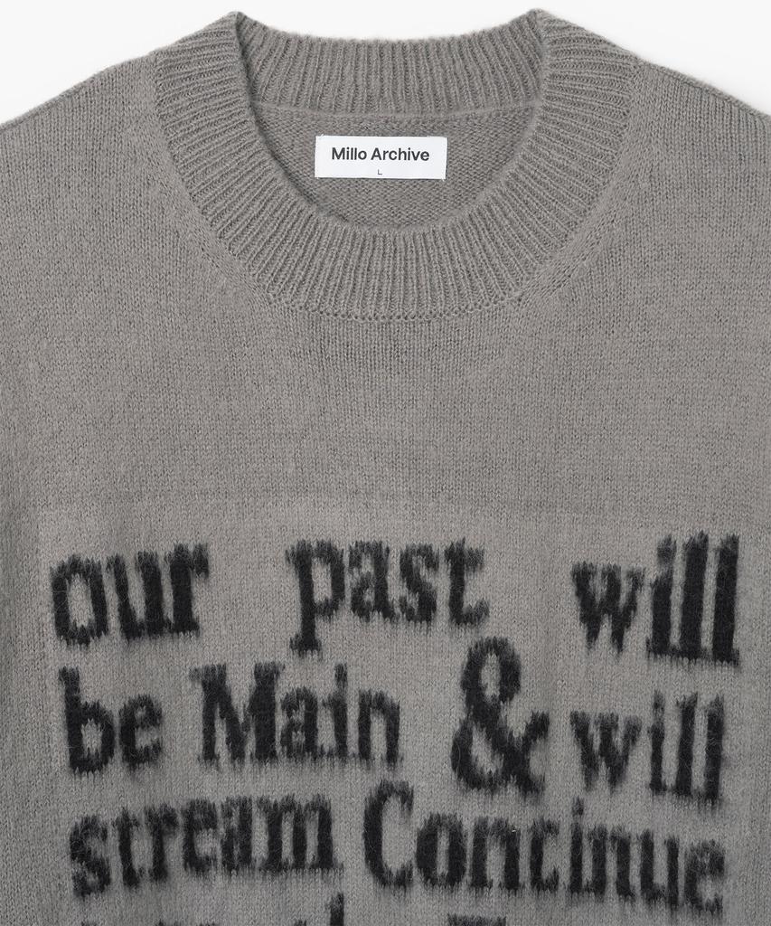 MILLO ARCHIVE Glory Text Knit [Gray]
