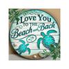 Sea Turtle I Love You Metal Wall Art Decor 7.8x7.8 Inch Home Ornament