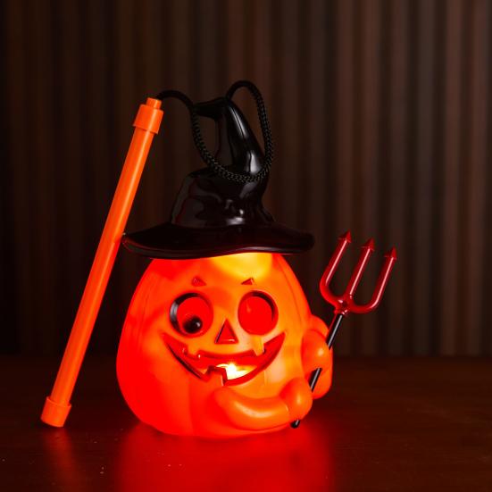 Halloween Pumpkin Lantern LED Lighted Pumpkin Light Decoration Portable Handheld Night Lamp for Halloween Party Decoration