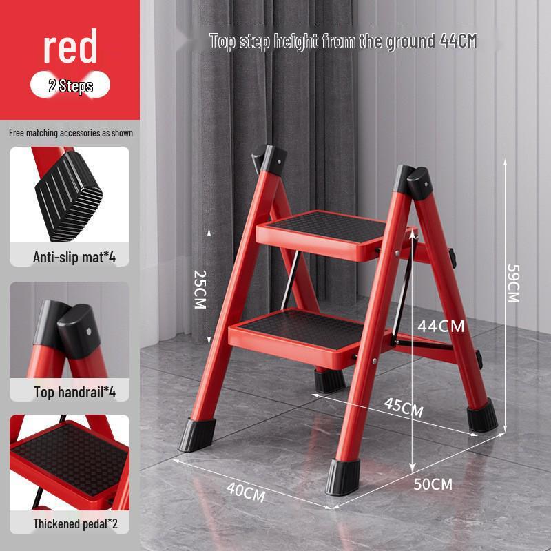 Multi-Functional Folding A-Frame Ladder and Drying Rack - Telescopic, Thickened Carbon Steel, No-Installation Required
