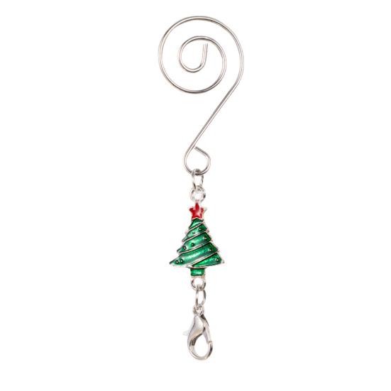 12Pcs Christmas Tree Hooks Alloy Metal S-Hooks for Ornaments And Stockings Decorative Hangers with Spring Clip