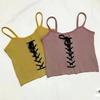 Gothic Grunge Y2k Rückenfreies Crop Top Ärmelloses Damen Kawaii Niedlich Weiß Gestrickte Camis Tank Tops Sommer Mode Weste Weibliche Schnürung Kleidung
