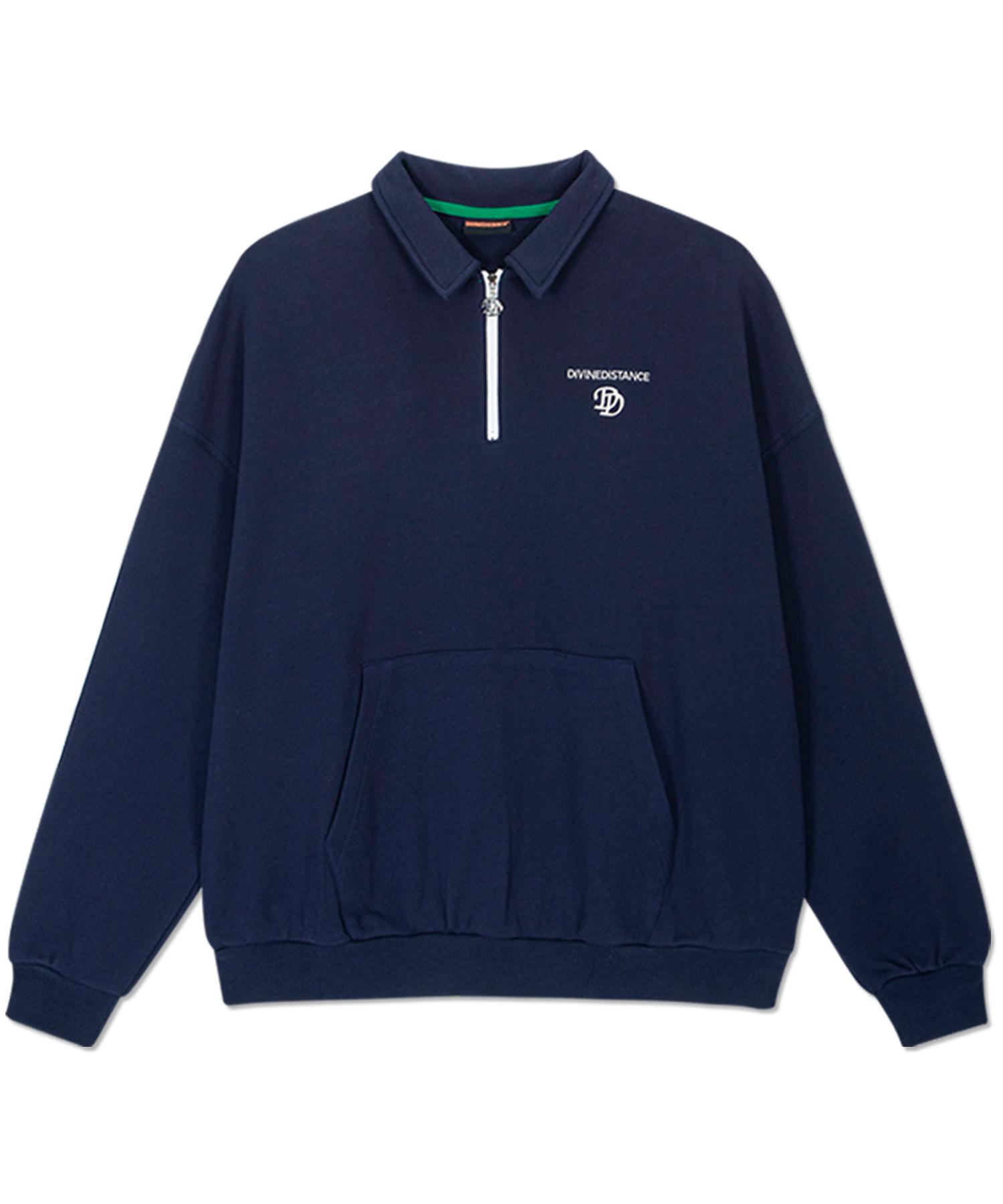 Divine Distance Signature Half Zip Sweatshirt [Navy] L