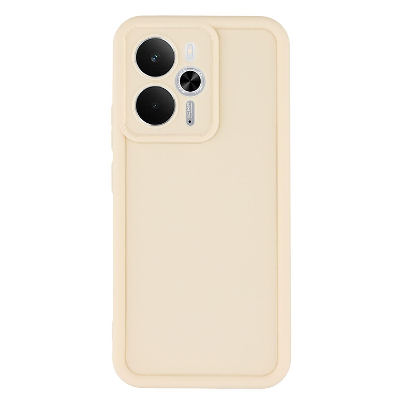 

For Realme 14 5G Case Grooved Design TPU Anti Slip Phone Cover Beige