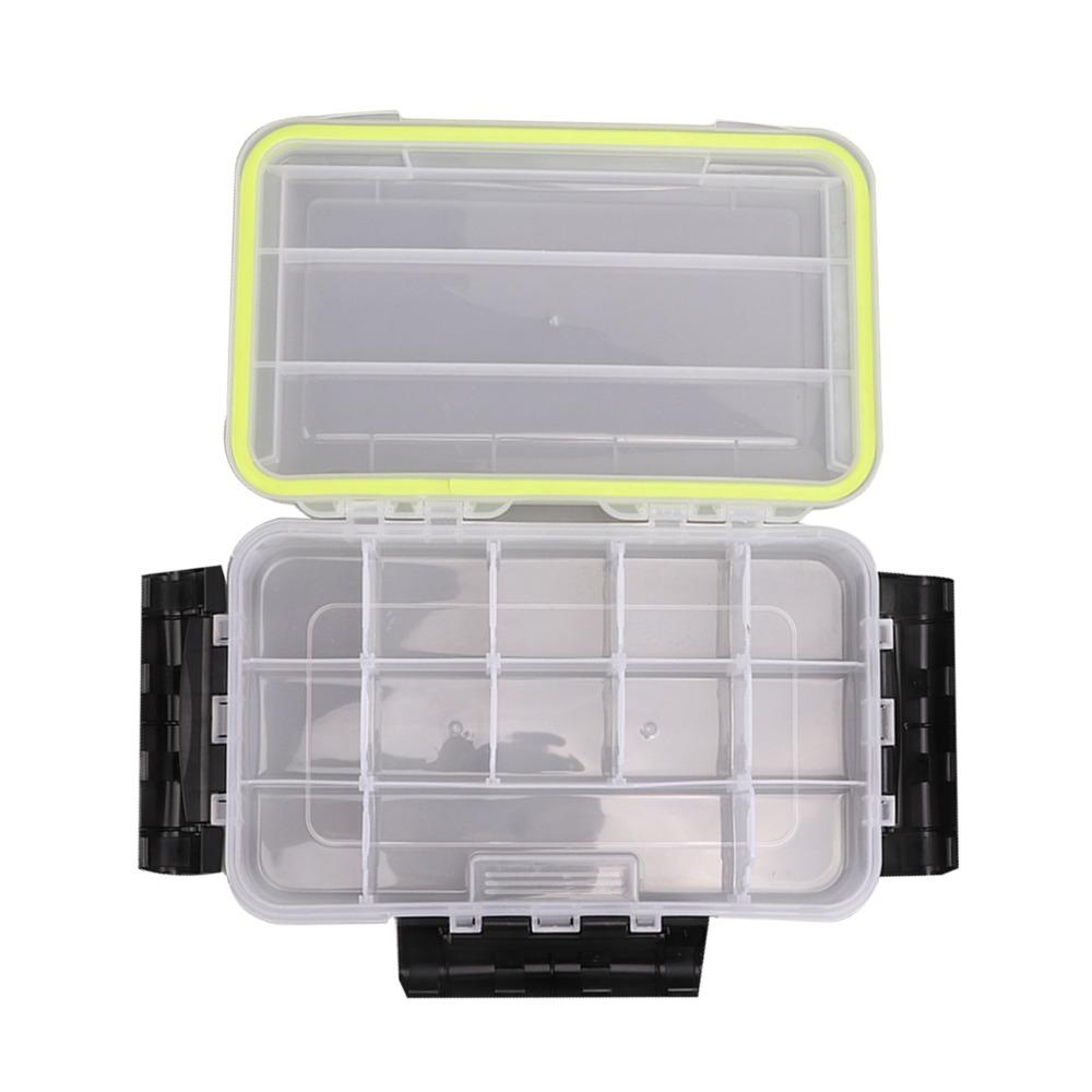 Transparent Lure Storage Box with Movable Dividers Fishing Organizer Box Lure Storage