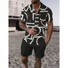 Pánské sety košil 3D potisk Retro květinové Krátký rukáv Ležérní Nadměrné Velikosti Plážové šortky Letní Streetwear Havajské obleky Oblečení