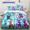 Son Goku Muster Bettwäsche, Steppbett Set Bettbezug Kissenbezug Zuhause Geburtstagsgeschenk (1 Bettbezug + 2 Kissenbezüge, ohne Füllung)