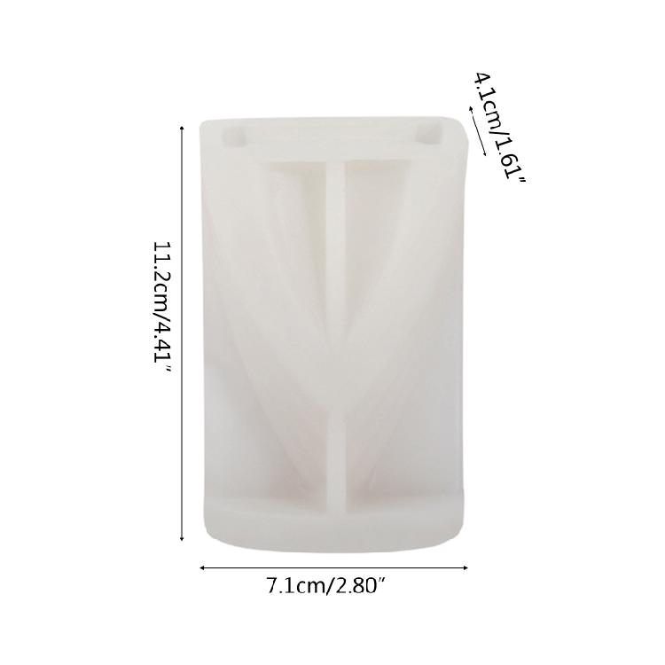3D Triangular Candle Mold Epoxy Resin Casting Silicone Mold for Making Candle