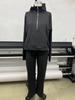 European & American Women's Casual Zipper Sweatshirt and Wide Leg Sweatpants Set