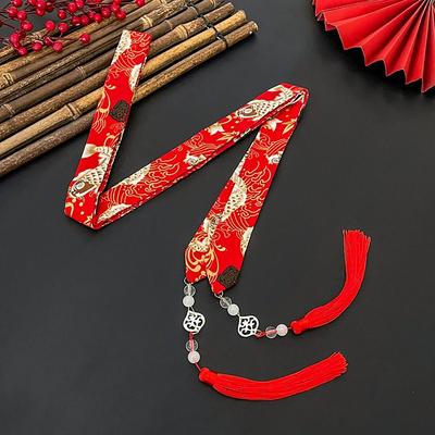 Retro Kwasten Lange Haarbanden Strik Haaraccessoires Haarversiering Chinese Stijl Hoofddeksel Haarbanden Chinese Hanfu