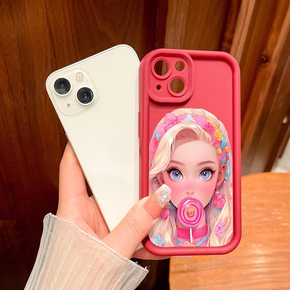 Soft Silicone Square Ladders Cartoon Pattern Full Cover Camera Protection Shockproof Case for Huawei Honor Xiaomi Redmi Samsung