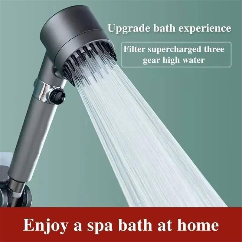 Modern Abs Handheld Shower Head Combo With Multiple Spray Functions And Mount