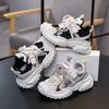 Students Sneakers Thick Soft Sole Kids Sports Sandals Hollowed-out 2025 Summer Children Running Shoes Mesh Breathable Comfort