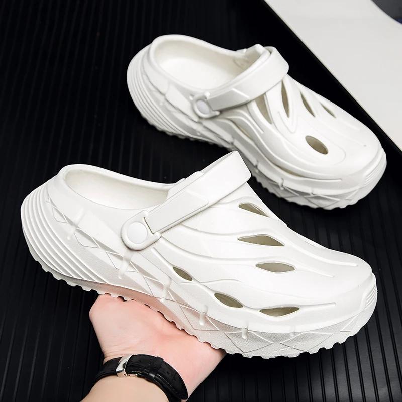 Herr Tofflor Kamouflage Plattform Utomhus Sommar Träskor Dam Strandsandaler Man Mjuk EVA Inomhus Hem Rutschkanor Älskare Flip Flops