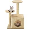 VidaXL Cat Tree with Sisal Scratching Post 60 Cm Beige