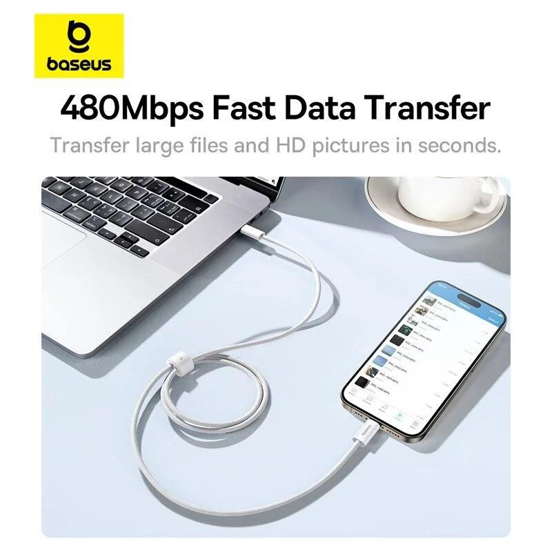 Baseus 100W Type C To USB C Cable For iPhone 18 17 16 Fast Charging Charger Cord For Macbook iPad Samsung Xiaomi Fast USB C Wire