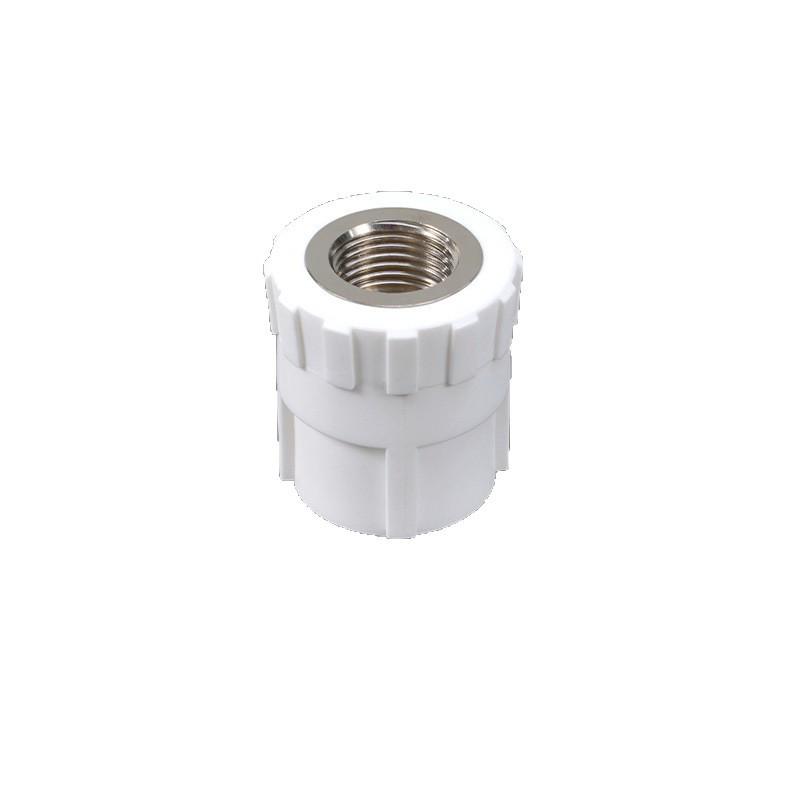 PPR Water Pipe Fittings: Internal Thread Direct Connector, 4-Point to 6-Point, Hot Melt Connection for Home Decoration.