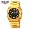 SKMEI New Design Quartz Wristwatches Men Golden Stainless Steel Watch Date Functions Luxury Clock Man