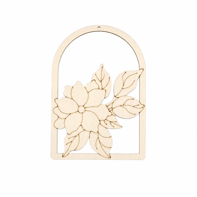 Handmade Wooden Butterfly Flower DIY Kit - Creative Hanging Ornament & Hand-painted Blank Pendant