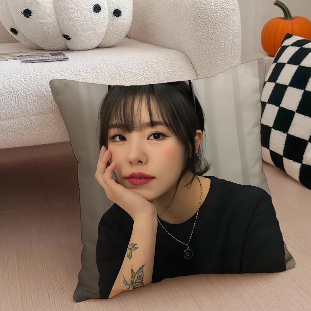 singer soulful WWheein JJung WWheein Cushion Cover Throw Pillow Cover Hidden Button Durable Polyester Chair Cushion