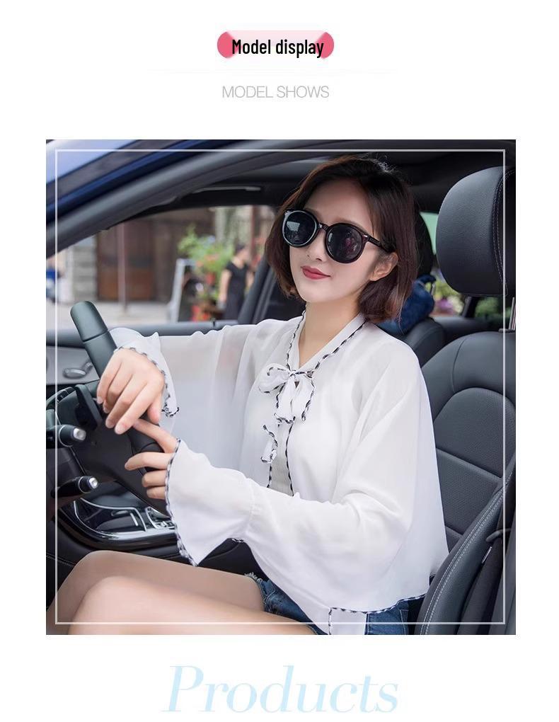Lightweight Chiffon UV Protection Shawl for Summer Outdoor Activities
