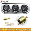 AD 52MM Water Temperature Gauge Celsius Oil Pressure Meter  Voltmeter Chrome 3 in 1 Gauge Kit With Sensor Car Motorcycle Meter