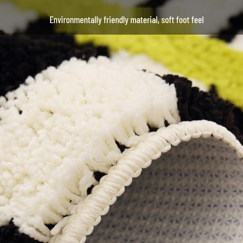 Grid Water-Absorbent Quick-Dry Anti-Slip Floor Mat for Bathroom & Bedroom