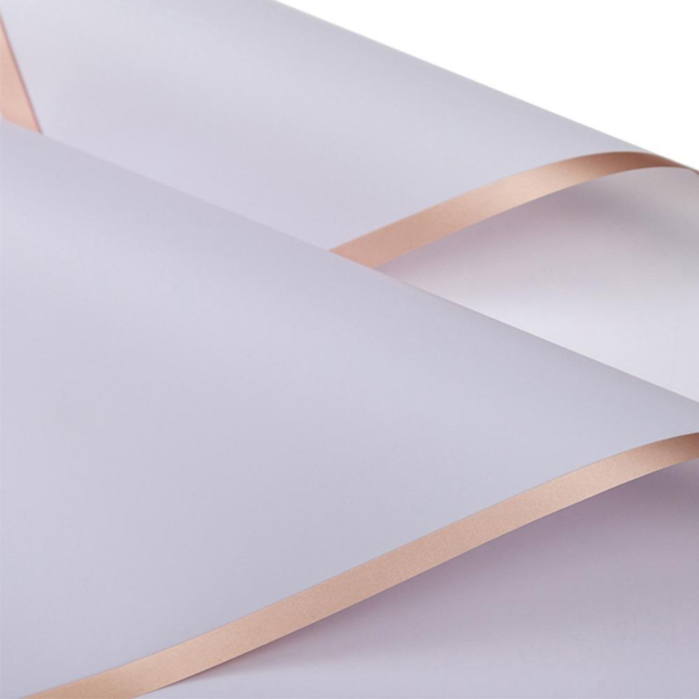20 Sheets 9 Colors Flower Wrapping Paper Waterproof Gold Edge Bouquet Wrapping Paper Half Transparent