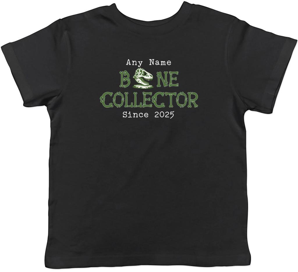 Personalised Bone Collector Fossils Dinosaurs Kids T-Shirt Boys Girls Gift