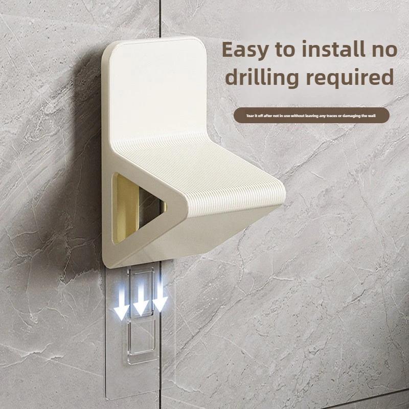 Perforationsfreies Badezimmer, Leicht zu platzierender Fußhocker, Werkzeuge zur Körperreinigung und Badezimmerzubehör zur Fußmassage