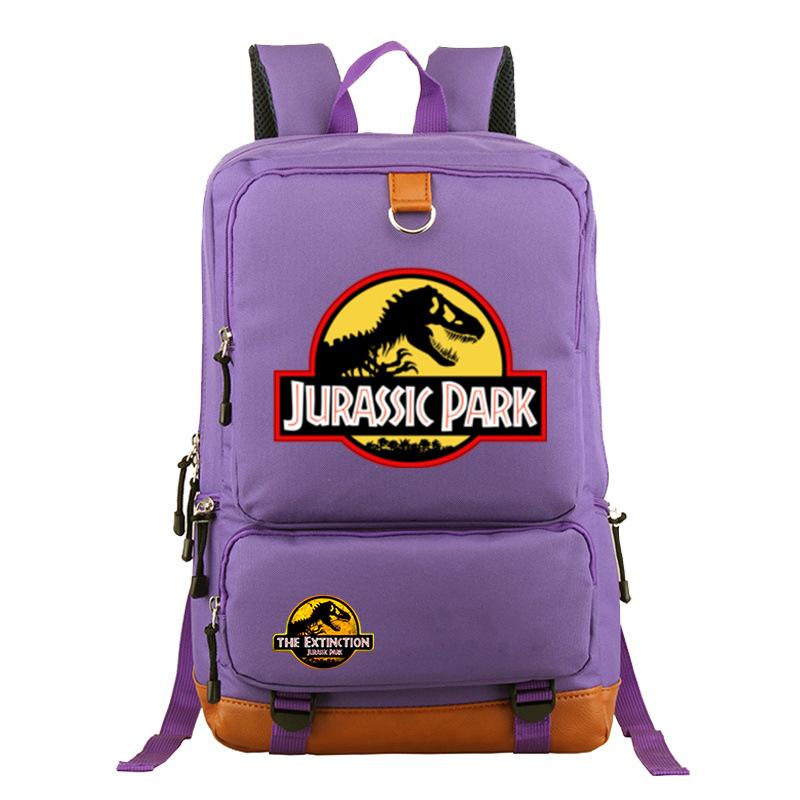 Jurassic Park Dinosaur Print Teen Student Schoolbag Large Capacity Travel Bag Casual Versatile