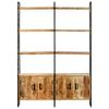 4 Tier Bookshelf 124 X 30 X 180 Cm Rough Mango Wood