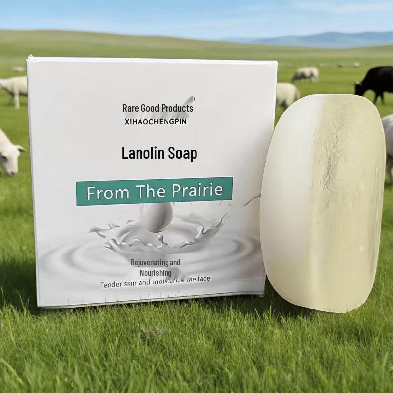 Double Color Sheep Fat & Goat Milk Soap - Moisturizing Essential Oil Cleanser for Gentle Face Wash 120g ±10g