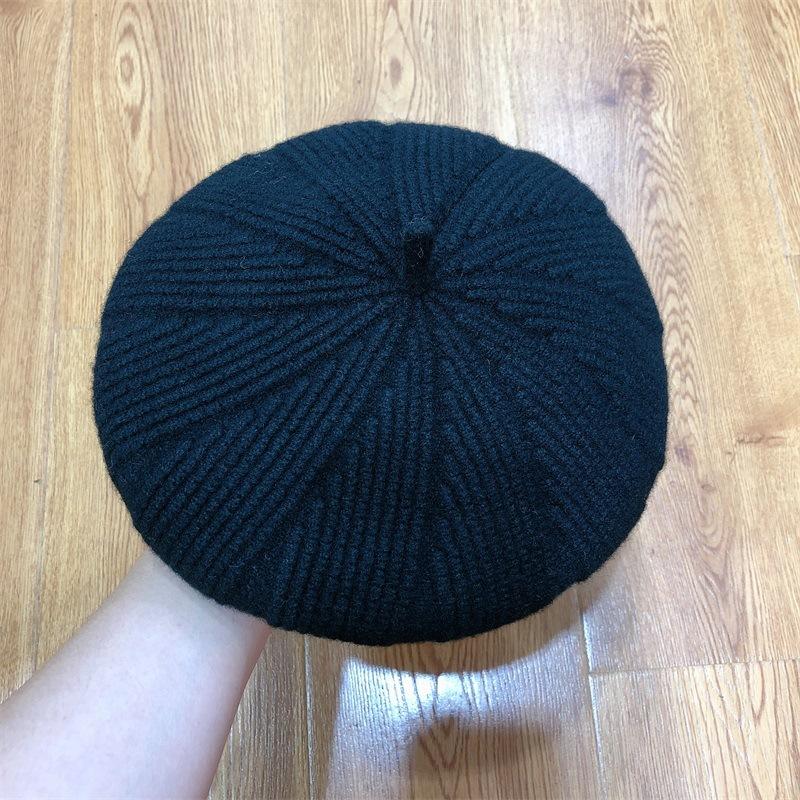 Hat Lady Autumn and Winter Wool Wool Beret Literary Retro Pumpkin Hat Versatile Painter Hat Tide