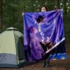 "Fantasy Purple Mage Sword Art Print"Blanket Lightweight Flannel Throw Blanket for Sofa, Bed, Travel, Camping, Livingroom, Office, Couch, Ch