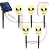 Solar-Powered Halloween Pumpkin Skeleton Ground Lights - Waterproof Outdoor Garden Decor
