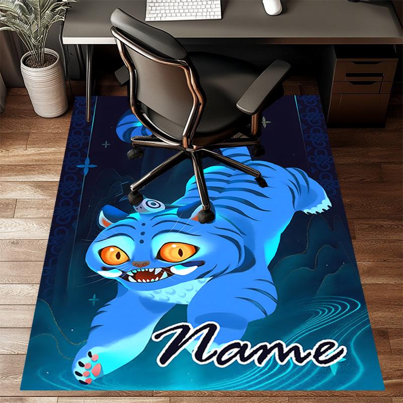 Custom KPop Demon Hunters Mat Personalized Name, Polyester Washable Indoor Entryway Rug, Gift for Christmas, Easter, Thanksgiving Day