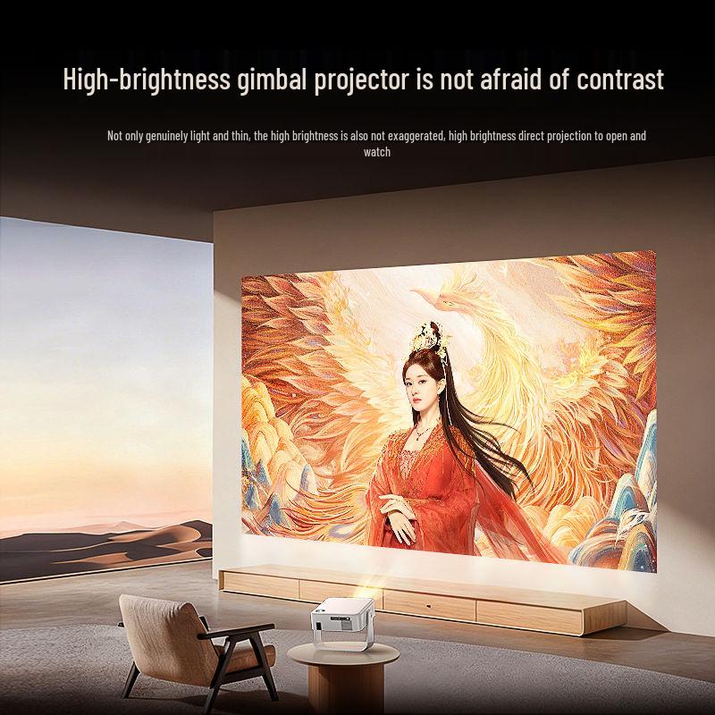 Compact Home & Dormitory Projector: Phone/Computer Connect, Screen Mirroring for Wall/Ceiling