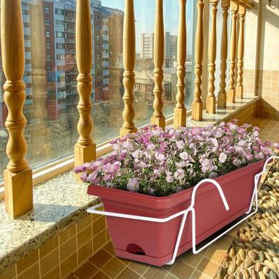Balcony Hanging Railing Planter Flower Pot Outside Patio Container Lightweight Multipurpose Yard