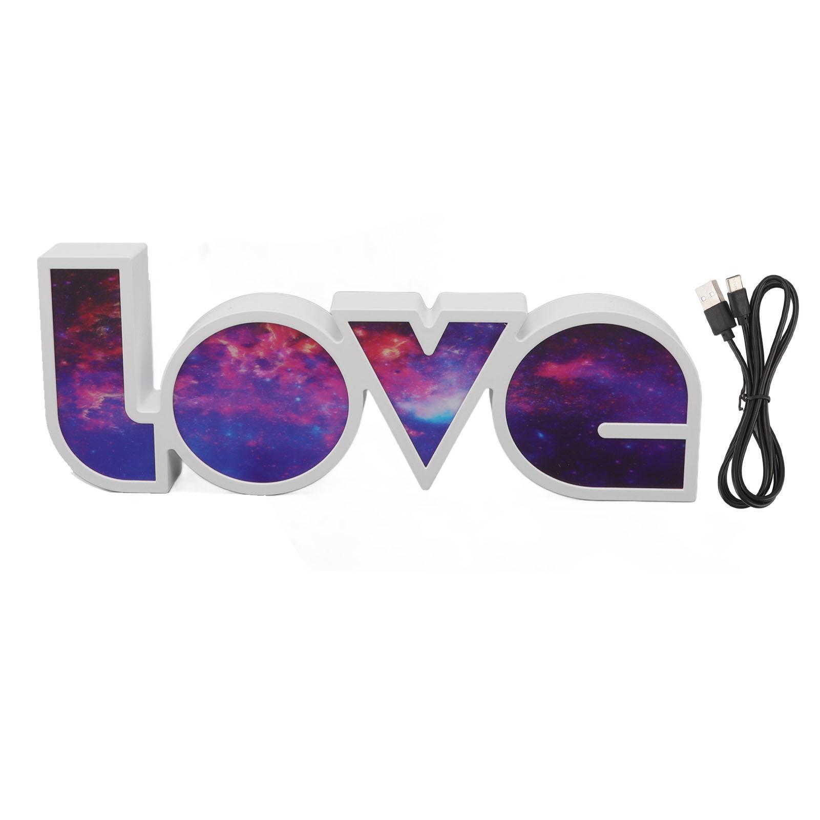 

Love Letter Light LED USB and Battery Power Supply White Light Love Sign Decorations Light for Birth Milky Way