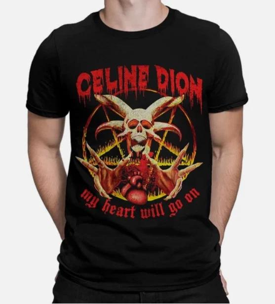 Celine Dion Vintage Metal T-Shirt - My Heart Will Go On Funny Tee L