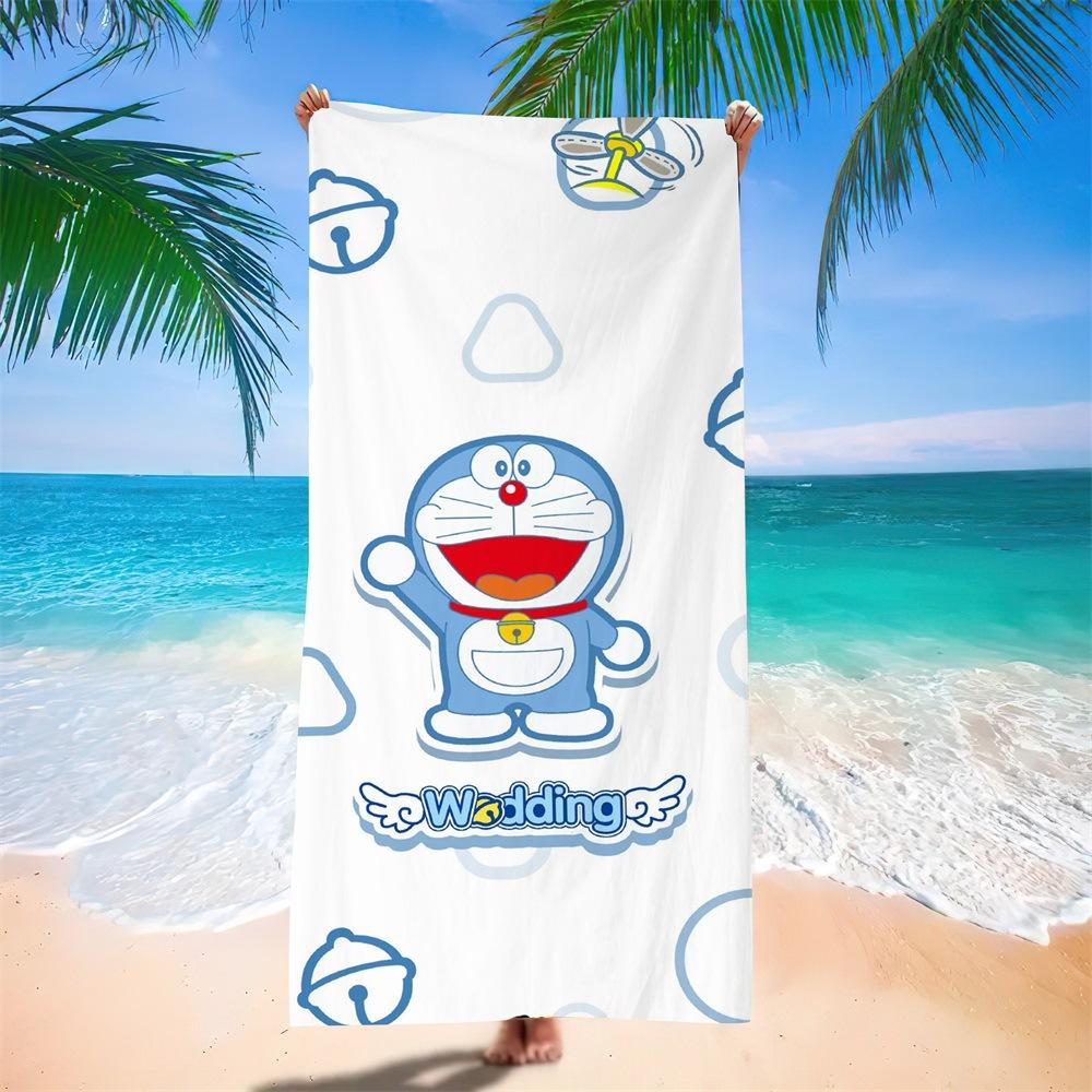 Cute Cartoon Character Printed Microfiber Beach Towel Quick Dry Soft Bath Towel For Kids Swimming