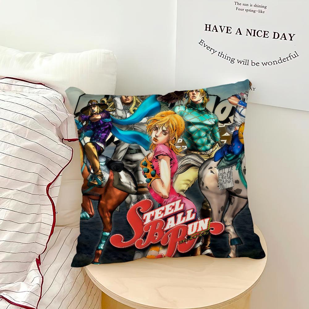 anime funny soft pillowcase Sofa Home jjojos Living Room bed Decor sSteel Ball Run pillow cover Gift hogar bizarre aadventure