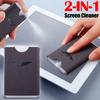 2'si 1 arada Mikrofiber Ekran Temizleyici Sprey Şişesi Cep Telefonu Tablet Bilgisayar Mikrofiber Bez Temizleme Mendilleri iPhone Samsung Mi İçin