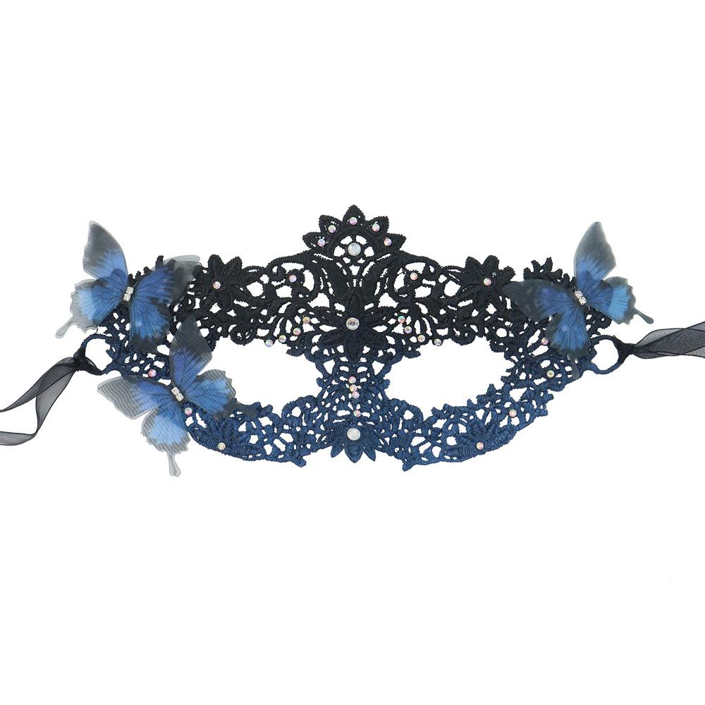 1pc Butterfly Gradient Color Sexy Ball Half Face Mask Makeup Party Eye Mask Lace Hollow Face Mask