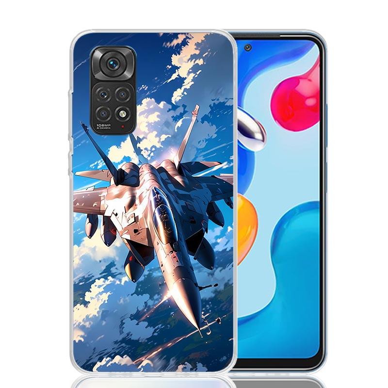 Aircraft Airplane Cool Phone Case For Xiaomi Redmi Note 15 14 13 12S 12 Pro Plus 11S 11E 11 11T 10S 10 Art Soft Pattern Cover Re